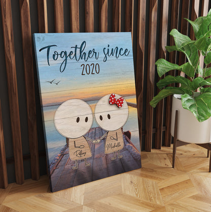 Personalized Together Since Canvas Prints