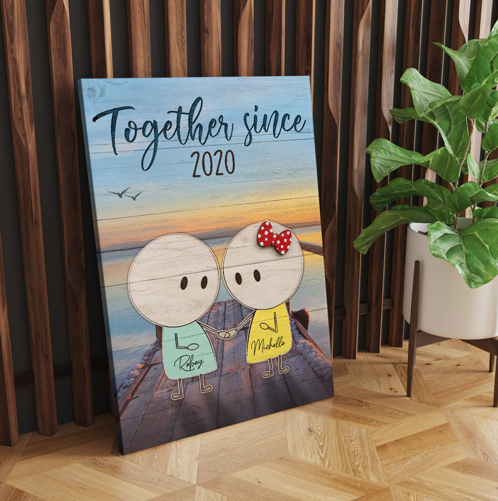 Personalized Together Since Canvas Prints