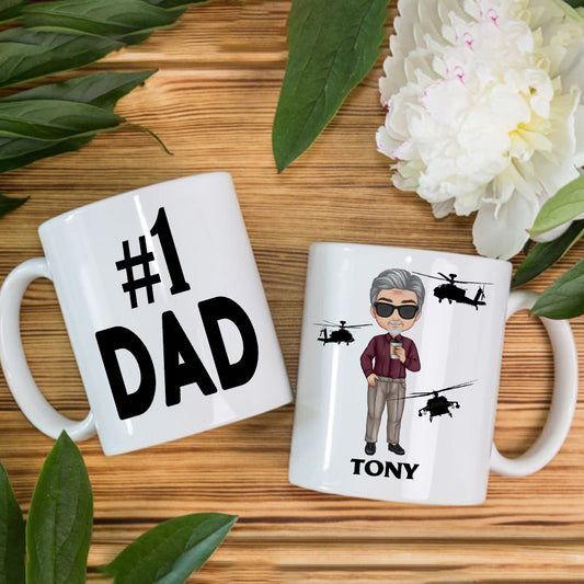 Personalized Number 1 Dad Fubar White Mug