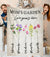 Personalized Mom's Garden Custom Birth Month Flower Family Love Grows Here Fleece Blanket