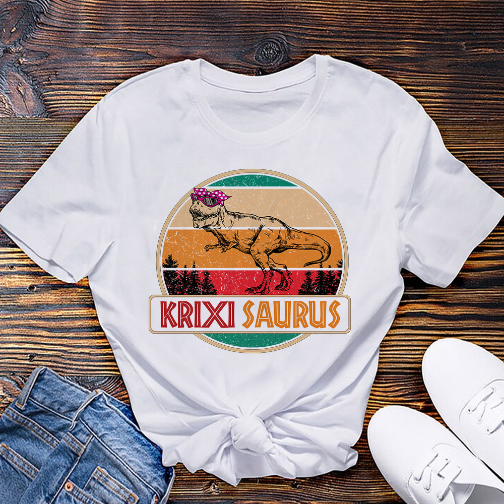 Personalized Dinosaur Family, Custom Name Saurus T-Shirt