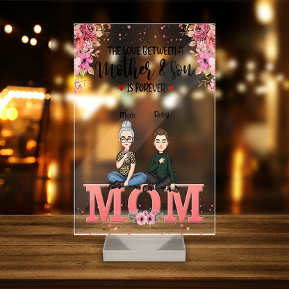 Personalized The Love Between A Mother And Son Is Forever Acrylic Plaque