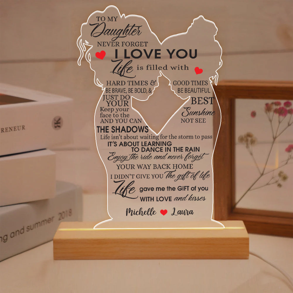 Personalized Mom You Are the Piece that Holds Us Together Acrylic Night  Light Gift for Mom