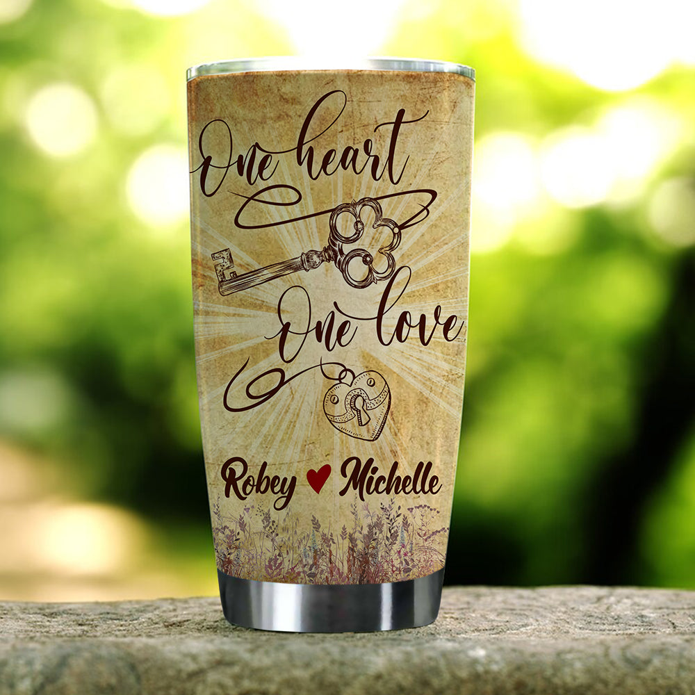 Personalized One Heart One Love-Our Life Am Not No Fairy Tale But Still You Are My Queen Forever Tumbler