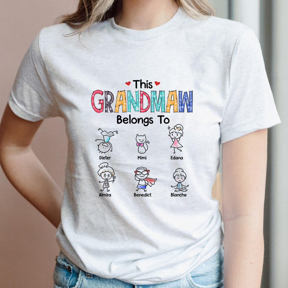Personalized This Grandma Belongs To Fun Kids  T-Shirt