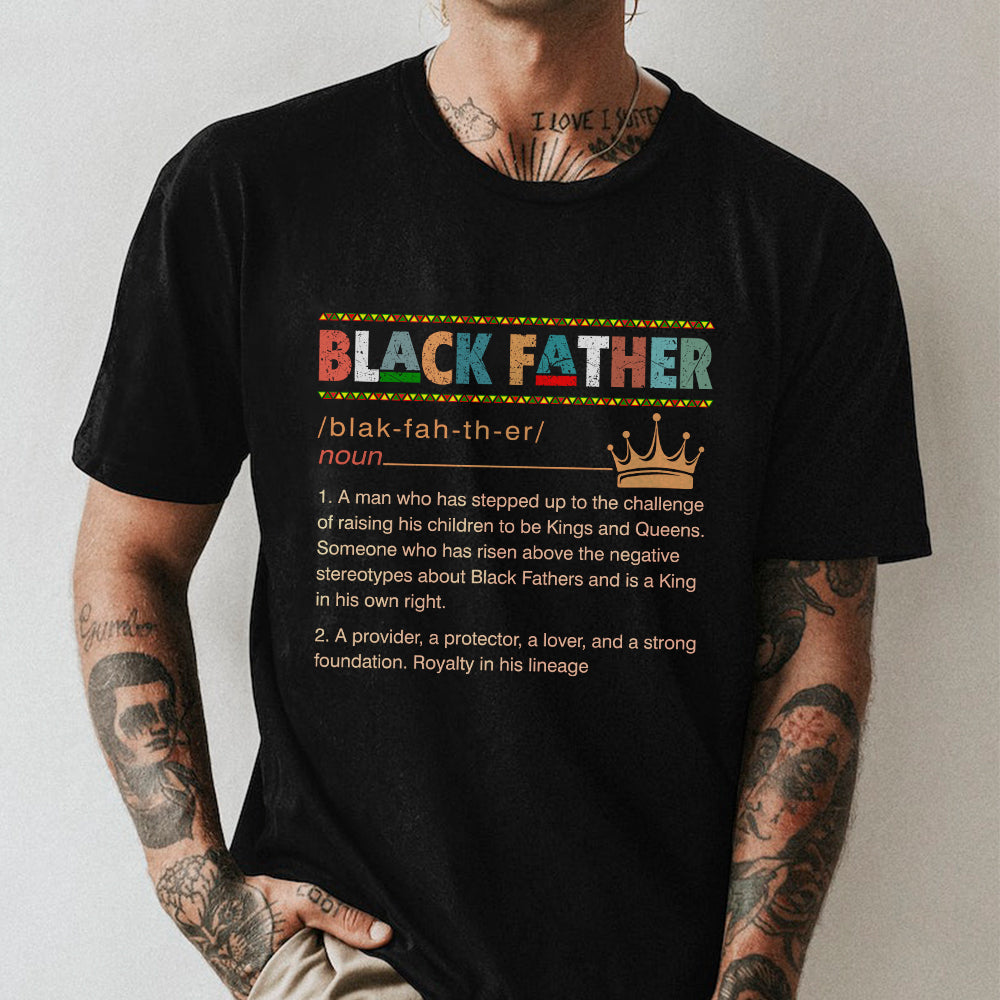 Black Father Noun Definition T-Shirt