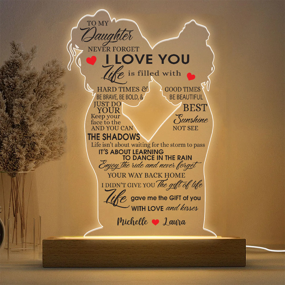 I Love You 3D Wood Heart with Engraving - Forest Decor