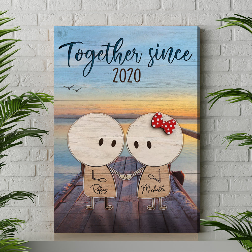 Personalized Together Since Canvas Prints