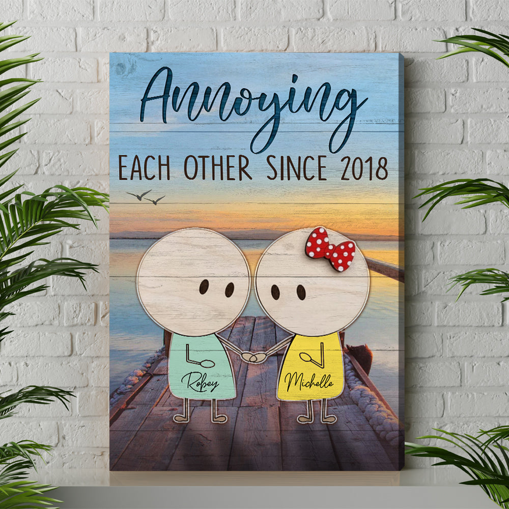 Personalized Annoying Each Other Since Canvas Prints