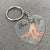 Personalized A Father Holds His Daughter's Hand Never Let Go Heart Acrylic Keychain
