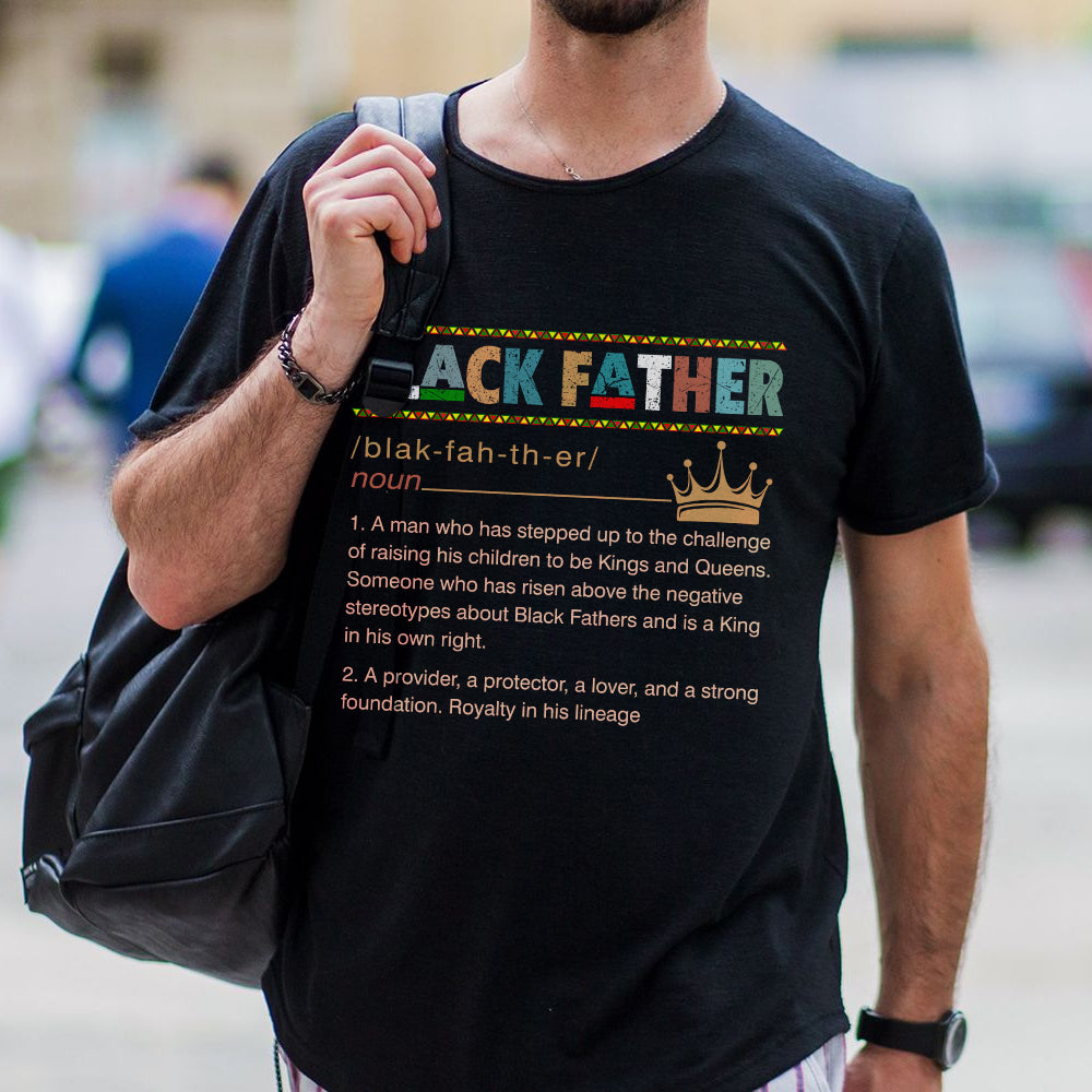 Black Father Noun Definition T-Shirt
