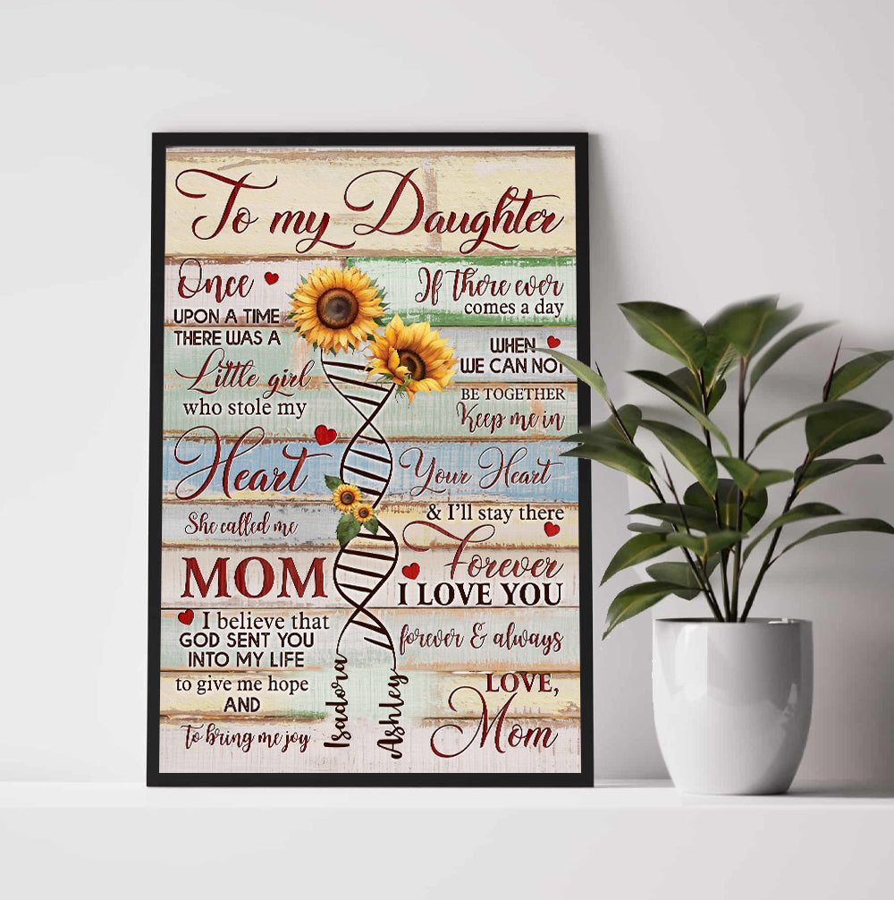 Personlized To My Daughter Once Upon A Time there was a Little Girl With Love Mom Poster