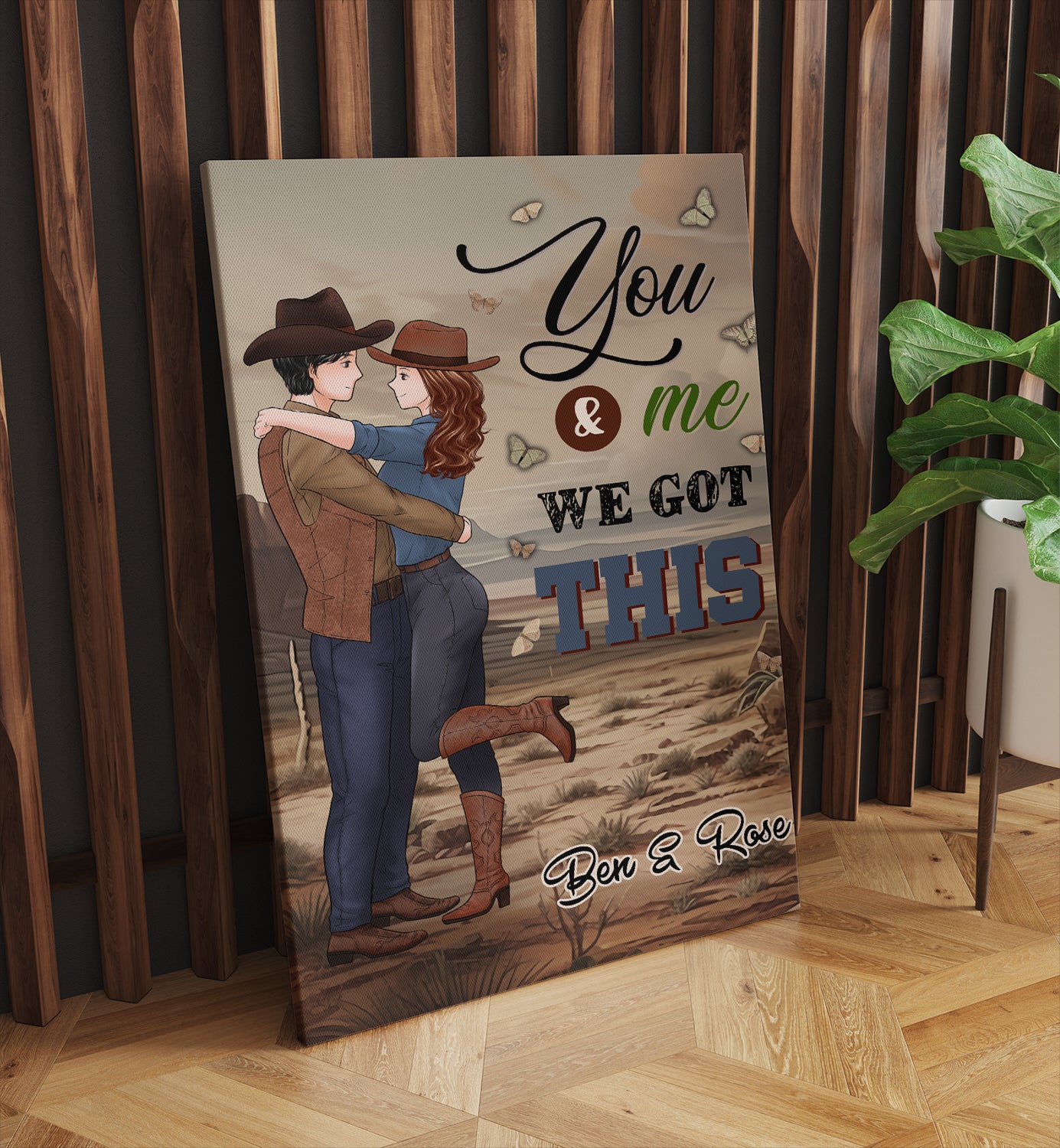 Personalized Couple Cowboy You And Me We Got This Poster Canvas