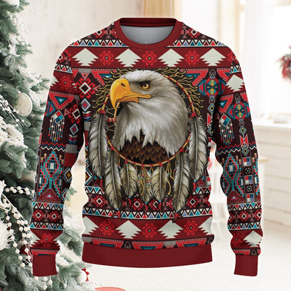 Native American Eagle Dream Catcher Ugly Sweatshirt