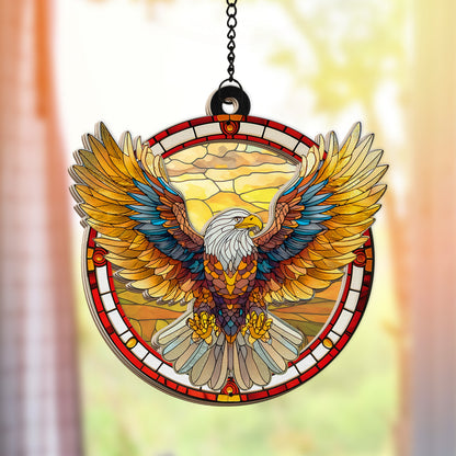 Native American Eagle Spirit Hanging Suncatcher Ornament