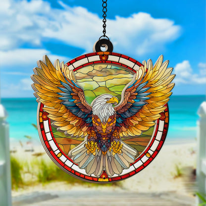 Native American Eagle Spirit Hanging Suncatcher Ornament