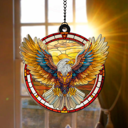 Native American Eagle Spirit Hanging Suncatcher Ornament