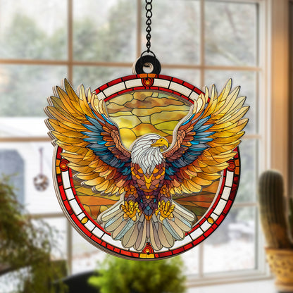 Native American Eagle Spirit Hanging Suncatcher Ornament