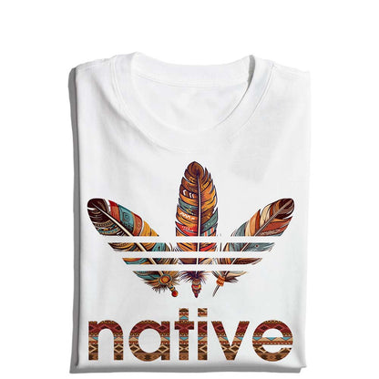 Native American Feather Graphic Boho Tribal Print Unisex T-Shirt