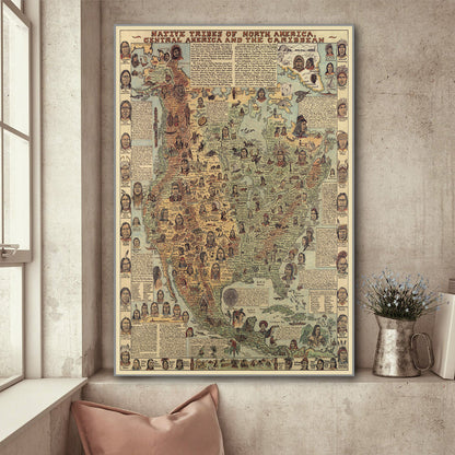 Native American Maps Canvas Prints