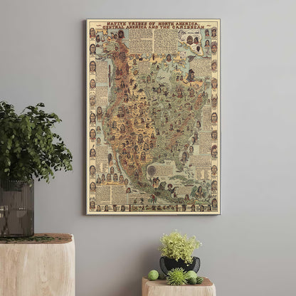 Native American Maps Canvas Prints