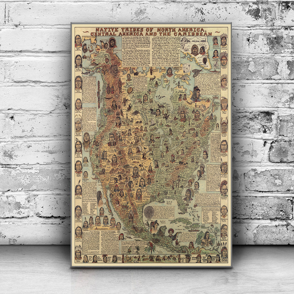 Native American Maps Canvas Prints