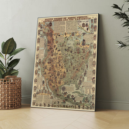 Native American Maps Canvas Prints