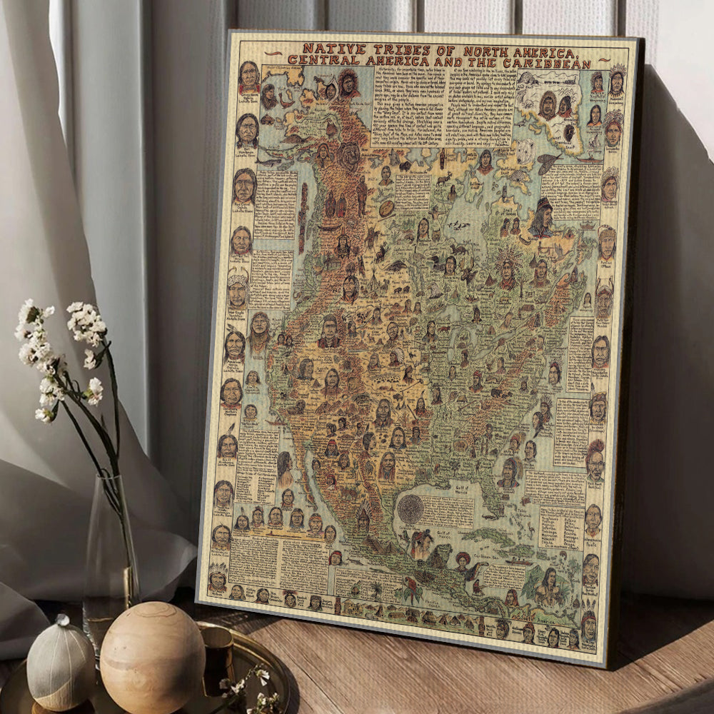 Native American Maps Canvas Prints