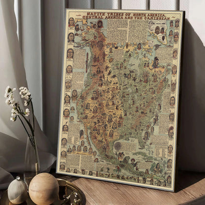 Native American Maps Canvas Prints