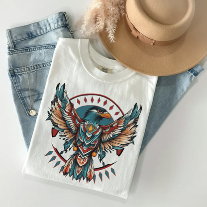 Native American Thunderbird Tribal Eagle Totem Boho T-Shirt