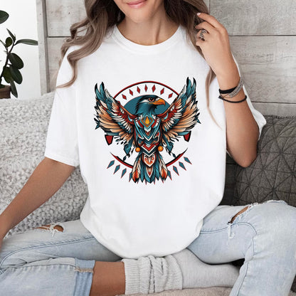 Native American Thunderbird Tribal Eagle Totem Boho T-Shirt