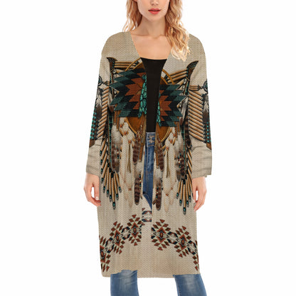 Native American Tribal Turtle Spirit Animal And Dreamcatcher Ugly Cardigan