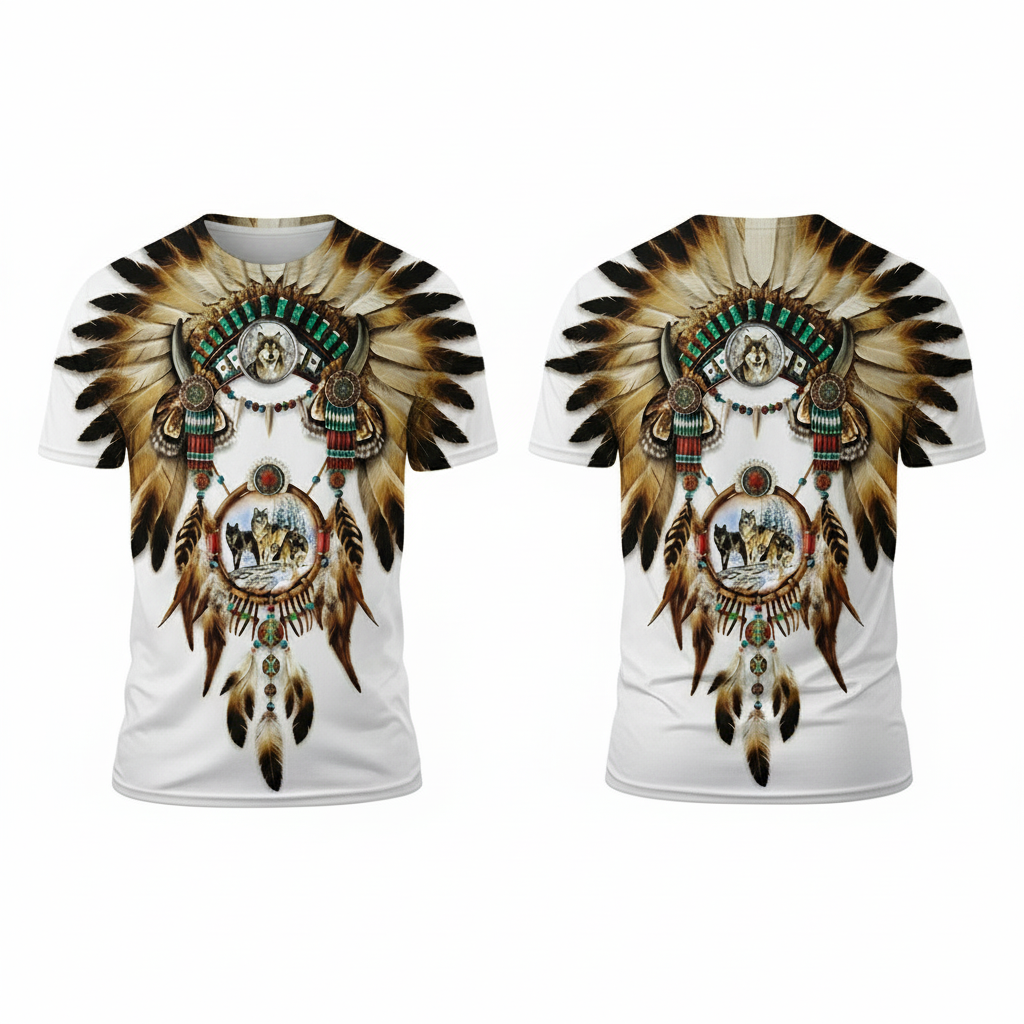 Native American Wolf Dream Catcher 3D All Over Print Hoodie And Sweatshirt