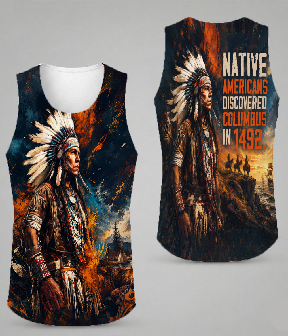 Native Americans Discovered Columbus In 1492 Tribal Chief 3D All Over Print Hoodie And T-Shirt