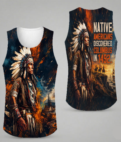 Native Americans Discovered Columbus In 1492 Tribal Chief 3D All Over Print Hoodie And T-Shirt