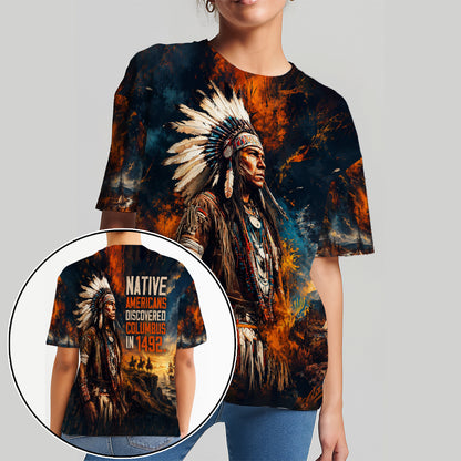 Native Americans Discovered Columbus In 1492 Tribal Chief 3D All Over Print Hoodie And T-Shirt