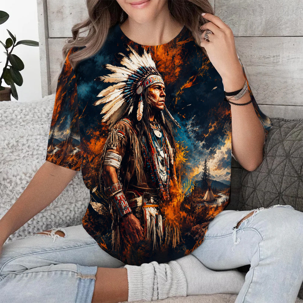 Native Americans Discovered Columbus In 1492 Tribal Chief 3D All Over Print Hoodie And T-Shirt