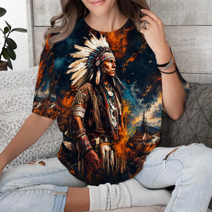 Native Americans Discovered Columbus In 1492 Tribal Chief 3D All Over Print Hoodie And T-Shirt