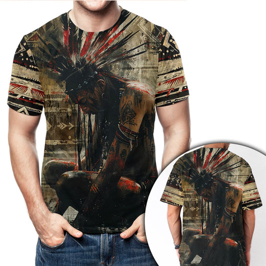 Native Warrior Tribal Spirit 3D All Over Print T-Shirt And Hoodie