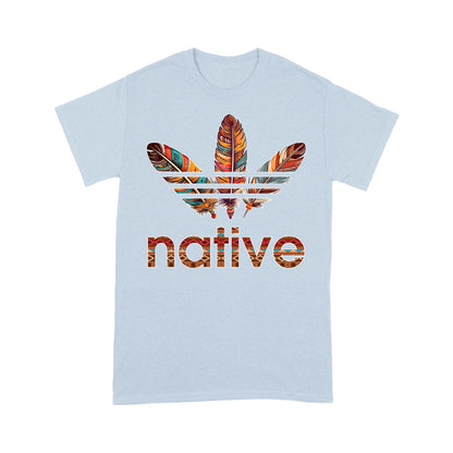 Native American Feather Graphic Boho Tribal Print Unisex T-Shirt
