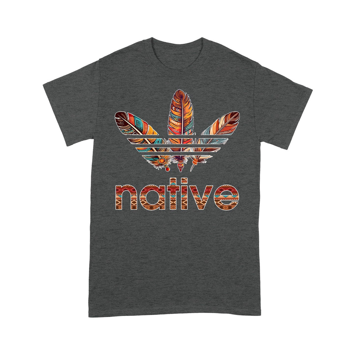Native American Feather Graphic Boho Tribal Print Unisex T-Shirt