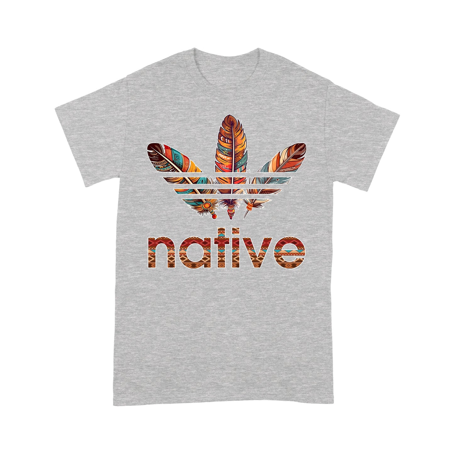 Native American Feather Graphic Boho Tribal Print Unisex T-Shirt