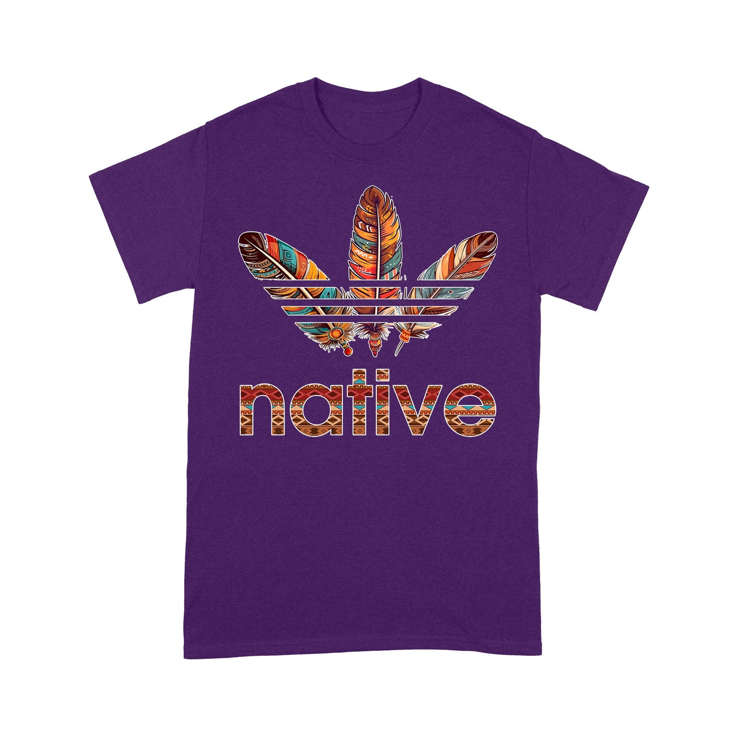 Native American Feather Graphic Boho Tribal Print Unisex T-Shirt