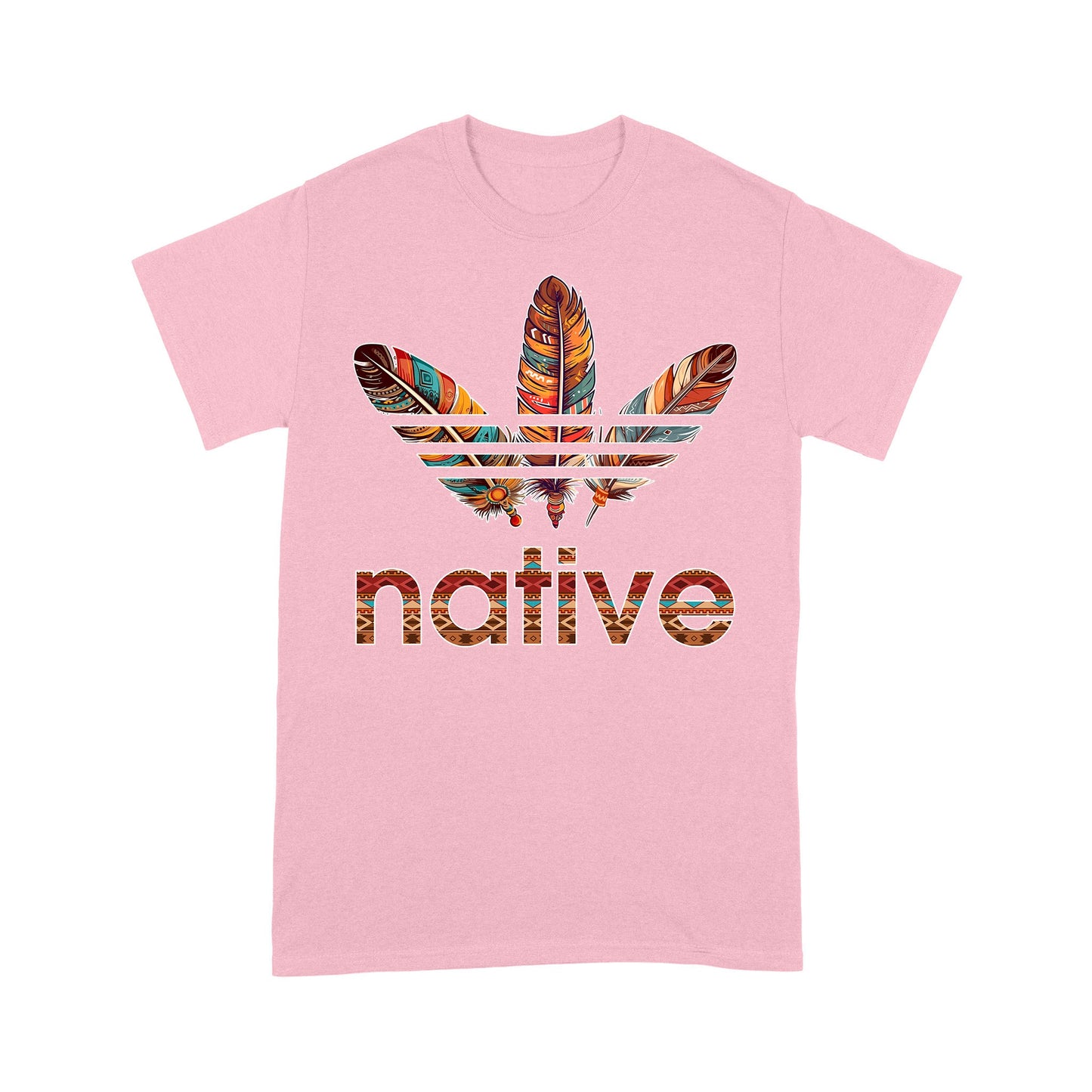 Native American Feather Graphic Boho Tribal Print Unisex T-Shirt
