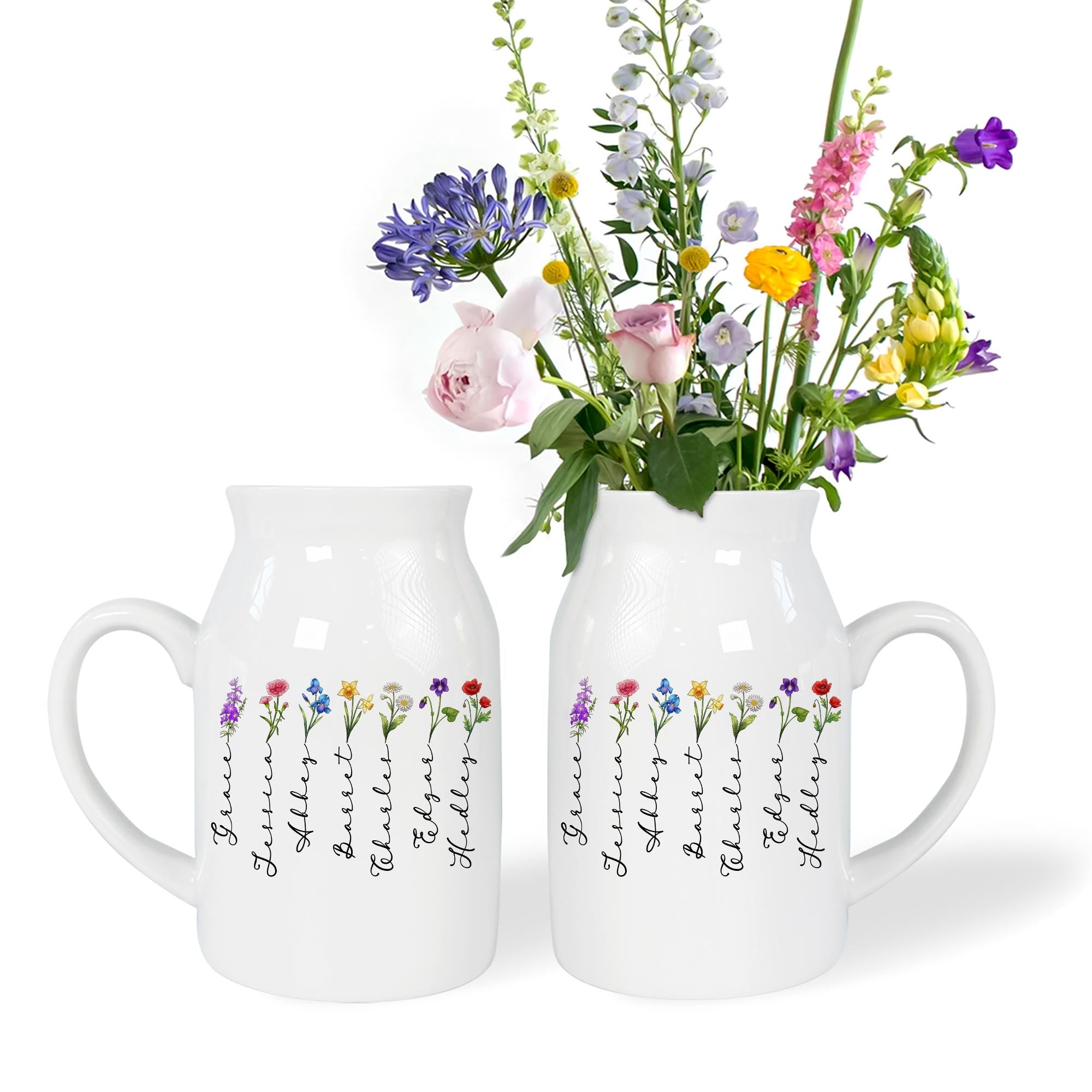 Personalized Custom Grandma Gifts, Grandma's Flower Garden Birth Month -  Wolfantique