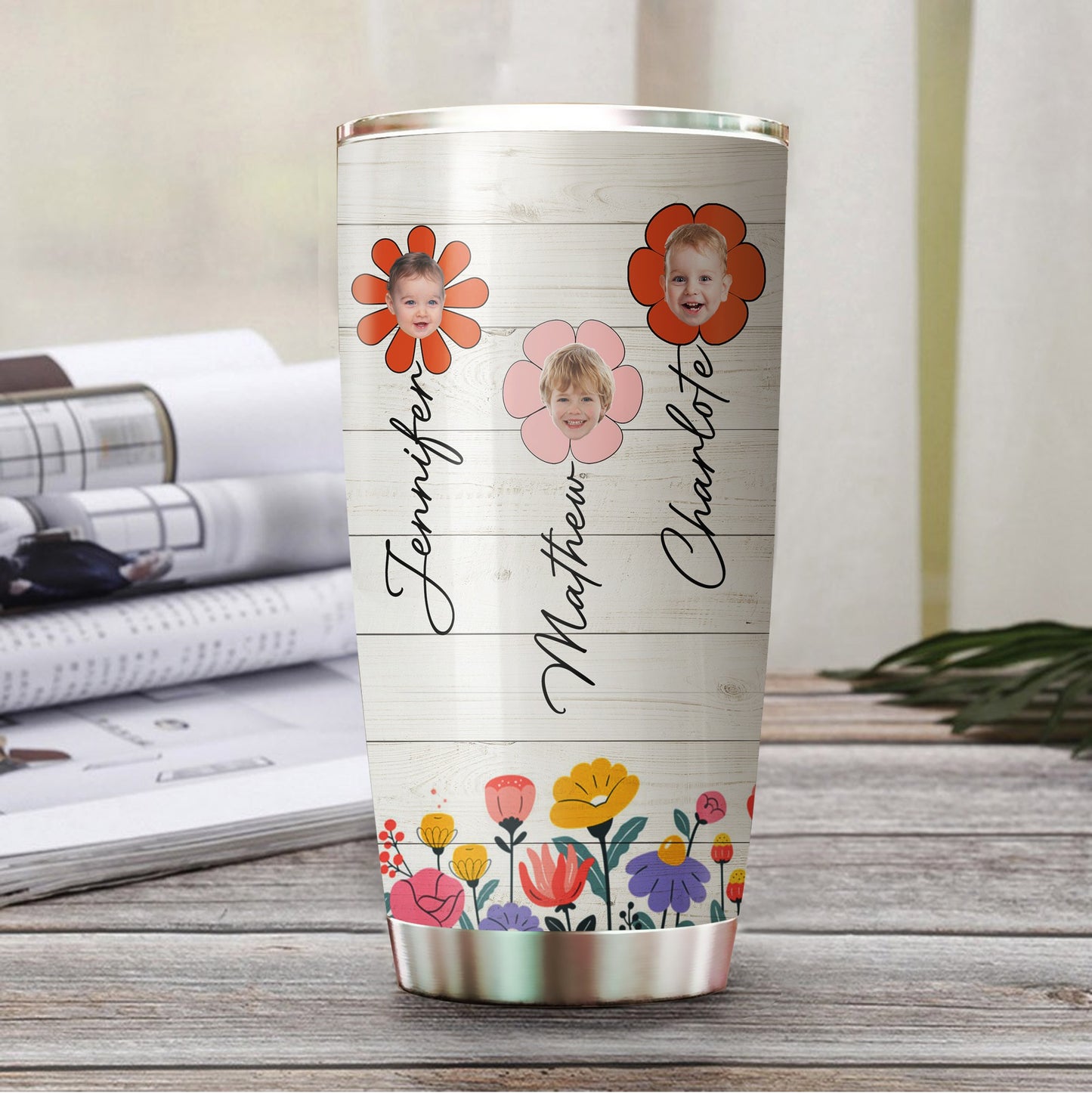 Personalized I Asked God For A Partner In Crime He Sent Me My Crazy Grandma-Custom Grandkid Photo Tumbler