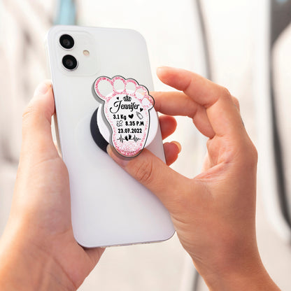 Personalized New Baby Foot Acrylic Magnetic Phone Grip
