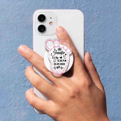 Personalized New Baby Foot Acrylic Magnetic Phone Grip