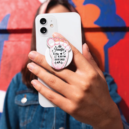 Personalized New Baby Foot Acrylic Magnetic Phone Grip
