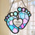 Personalized New Baby Foot With Love Heart Hanging Suncatcher Ornament